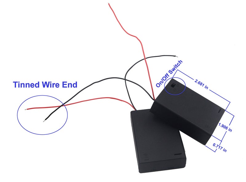 LAMPVPATH 3Pcs 3 AA Battery Holder with Switch, 4.5V Battery Holder with Switch, 3X 1.5V AA Battery Holder Case with Wire Leads and ON/Off Switch(3 Pack) - Image 2